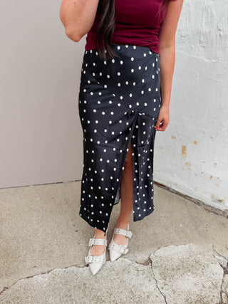 Darrian Polka Dot Midi Skirt