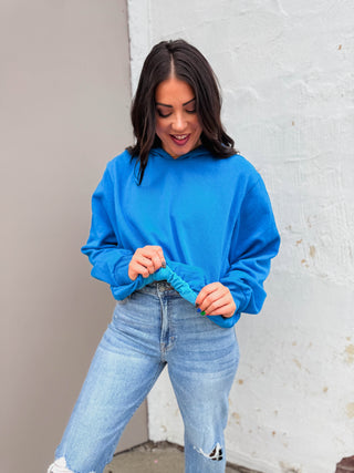 Ashten Bubble Hoodie-Blue