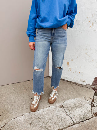 Ella High Rise Wide Straight Leg Denim-Hidden