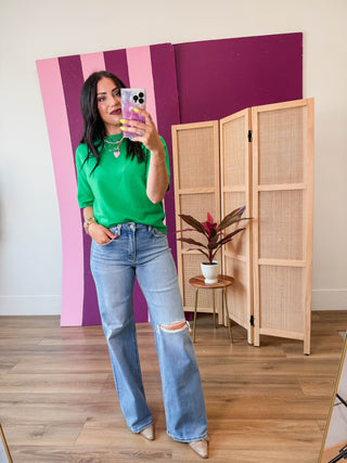 Everyday Favorite Knit Top-Green
