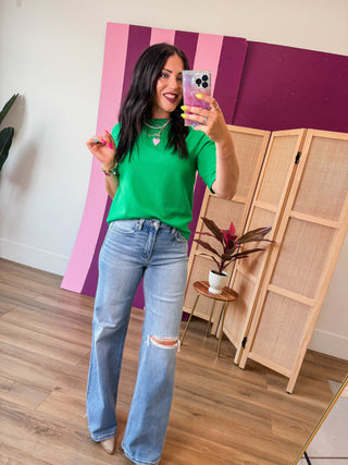 Everyday Favorite Knit Top-Green