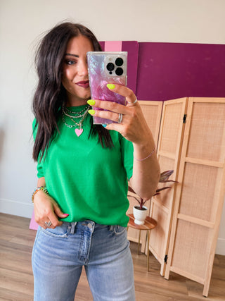 Everyday Favorite Knit Top-Green