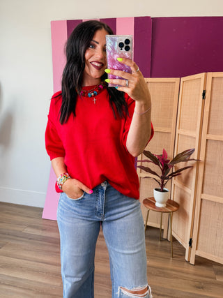 Jill Sweater-Red
