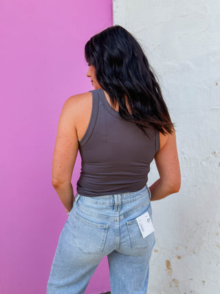 Layer Me Up Tank-Gunmetal