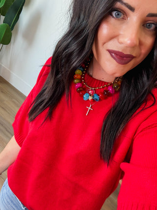 Jill Sweater-Red