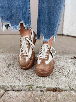 Corky's Pop Off Platform Sneaker-Tan