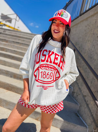Nebraska Campus Roll Neck Sweatshirt