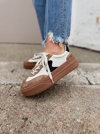Corky's Pop Off Platform Sneaker-Tan