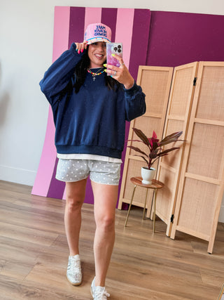 Elevated Ease Pullover-Navy
