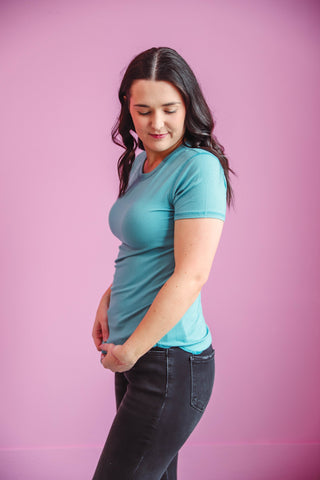 Hadley Tee-Dusty Teal