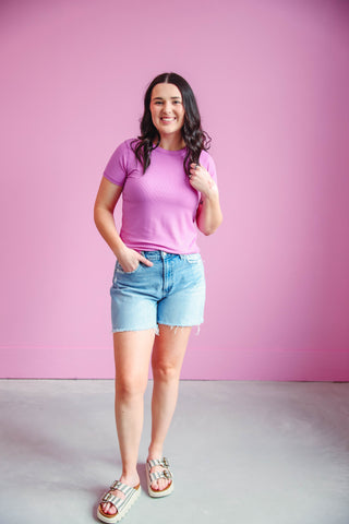 Hadley Tee-Bright Mauve