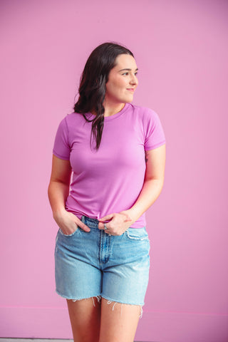 Hadley Tee-Bright Mauve