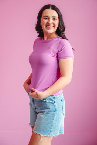 Hadley Tee-Bright Mauve