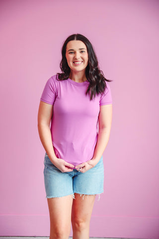 Hadley Tee-Bright Mauve