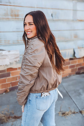 Britt Jacket-Olive Grey