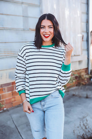 Tara Striped Pullover