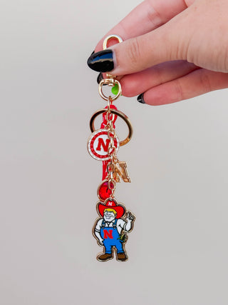 Nebraska Cornhuskers Cluster Bag Charm