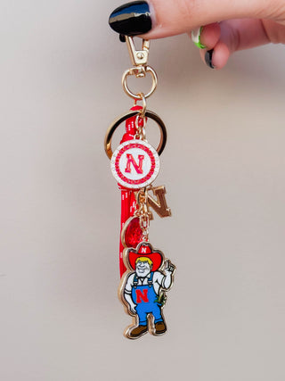Nebraska Cornhuskers Cluster Bag Charm