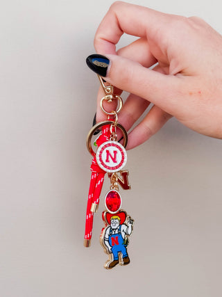 Nebraska Cornhuskers Cluster Bag Charm