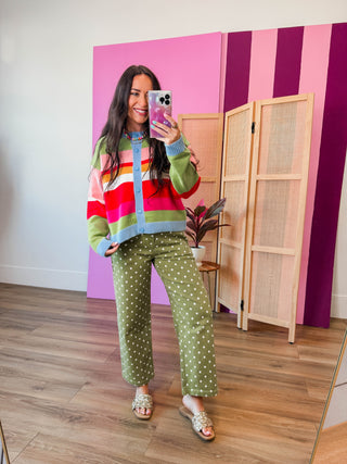 Bright Side Striped Cardigan