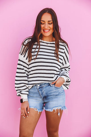 Kinzley Striped Knit Top