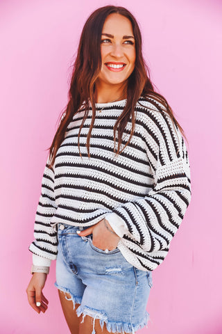 Kinzley Striped Knit Top