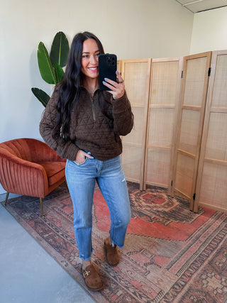 Val High Rise Crop Straight Leg Denim