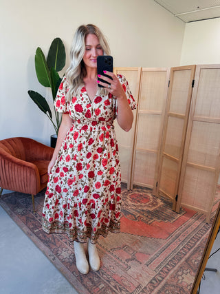 Megan Floral Midi Dress