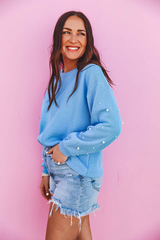 Kinzie Pullover-Periwinkle