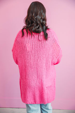 Daisy Knit Cardigan-Punch