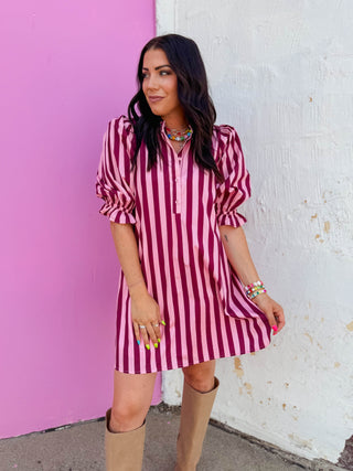 Raelynn Striped Mini Dress