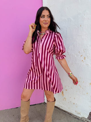 Raelynn Striped Mini Dress