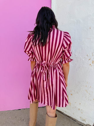 Raelynn Striped Mini Dress