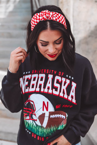 Nebraska Malone Multimedia Crewneck-Black