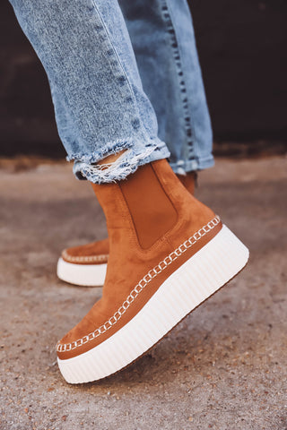 Marliza Chelsea Sneaker Boot-Tan