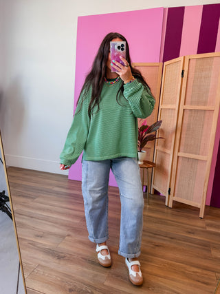 Kam High Rise Boyfriend Barrel Denim-Light Wash
