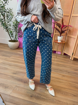Sutton Polka Dot Barrel Pants