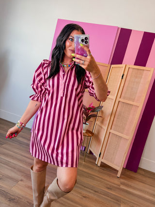 Raelynn Striped Mini Dress
