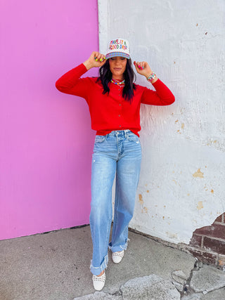 Jana Cardigan-Red