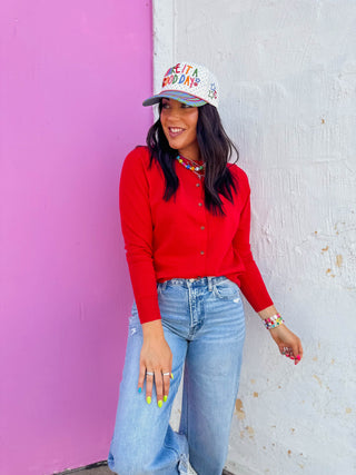 Jana Cardigan-Red