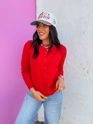 Jana Cardigan-Red