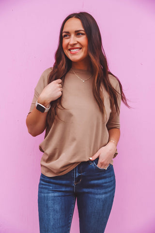 Andi Basic Tee-Mocha