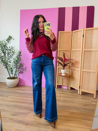Anna Top-Burgundy