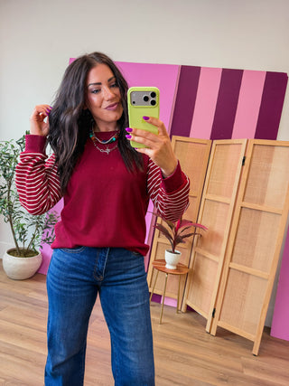 Anna Top-Burgundy