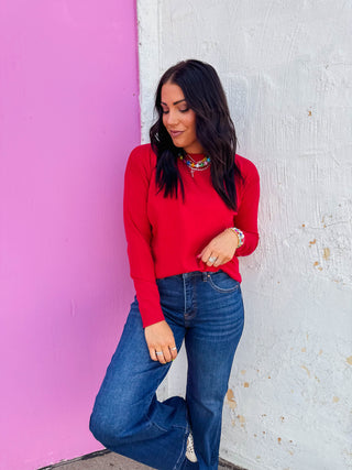 Christy Sweater-Red