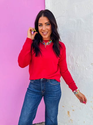 Christy Sweater-Red