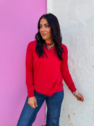 Christy Sweater-Red