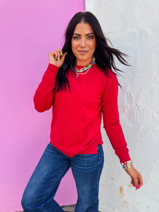 Christy Sweater-Red