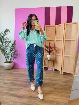 Amira Striped Button Down