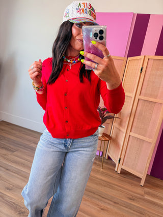 Jana Cardigan-Red